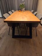 Massief eiken eettafel, Huis en Inrichting, Ophalen, Rechthoekig, 200 cm of meer, 100 tot 150 cm