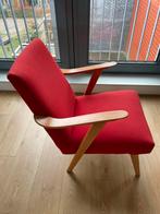 Deens design mid-century fauteuil, Minder dan 75 cm, Gebruikt, Hout, 50 tot 75 cm