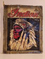 Metaal, indian, motor, biker, wandbord, blik, gasoline, Ophalen of Verzenden, Nieuw