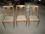 3 Antieke eettafel stoelen, Huis en Inrichting, Stoelen, Gebruikt