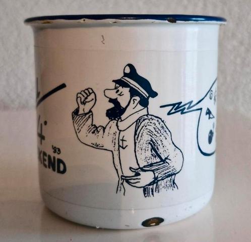 Beker met opdruk Kapitein Haddock ( Kuifje ), Huis en Inrichting, Keuken | Servies, Zo goed als nieuw, Kop(pen) en/of Schotel(s)