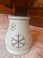 Riverdale windlicht van wit glas, Overige materialen, 25 tot 50 cm, Wit, Nieuw