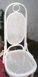 vintage THONET LANGE JAN stoel wit geverfd, Riet of Rotan, Gebruikt, Wit, Eén