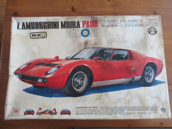 Lamborghini Miura P400 (Otaki 1/16), Hobby en Vrije tijd, Modelbouw | Auto's en Voertuigen, Zo goed als nieuw, Auto, Groter dan 1:32