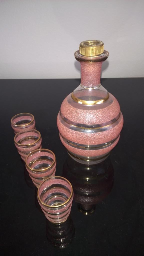 Vintage karaf  met borrelglaasjes, Antiek en Kunst, Ophalen of Verzenden