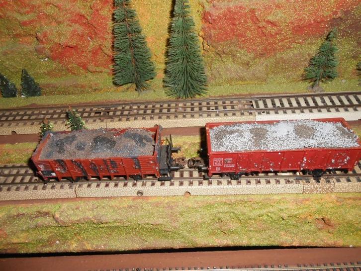 Märklin 4639 en uit 29711, hoog boord wagons met kolenlading, Hobby en Vrije tijd, Modeltreinen | H0, Gebruikt, Treinset, Wisselstroom