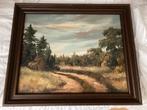 Schilderij van boslandschap met pad, Antiek en Kunst, Kunst | Schilderijen | Klassiek, Ophalen