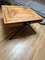 Industriële Salontafel Vierkant Hout/Metaal, Gebruikt, Vierkant, Metaal, Minder dan 50 cm