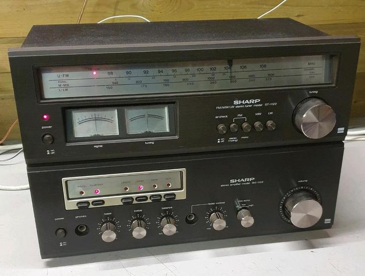 Sharp set versterker sm-1122 + tuner st-1122 vintage 1978, Audio, Tv en Foto, Stereo-sets, Gebruikt, Sharp, Ophalen of Verzenden