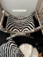 Zebraprint Stoel-voetenbank, Huis en Inrichting, Gebruikt, Zwart, Ophalen of Verzenden, Eén