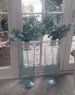 2 Grote hoge vazen, Huis en Inrichting, Woonaccessoires | Vazen, Ophalen, Overige kleuren, 75 cm of meer, Glas