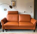 leren bank: cognac , Velderhof: 2 m br, 80 d Nog garantie., Huis en Inrichting, Banken | Bankstellen, Ophalen, 150 tot 200 cm