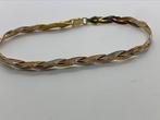 T89 Prachtige zilveren armband tricolor, Sieraden, Tassen en Uiterlijk, Armbanden, Ophalen of Verzenden, X, Goud, Zilver
