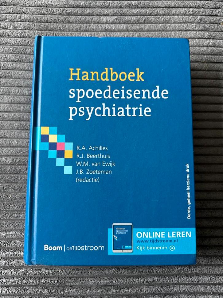 Handboek Spoedeisende Psychiatrie, Boeken, Studieboeken en Cursussen, Zo goed als nieuw, HBO, Alpha, Ophalen of Verzenden