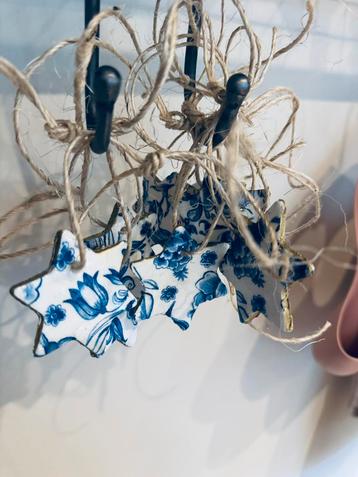 Delfts blauwe kerstbal hanger ster chinese vaas pot ornament beschikbaar voor biedingen