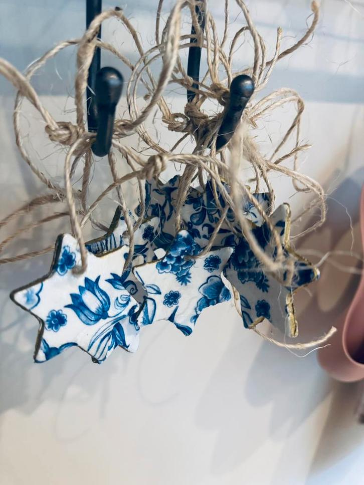 Delfts blauwe kerstbal hanger ster chinese vaas pot ornament, Diversen, Kerst, Zo goed als nieuw, Ophalen of Verzenden