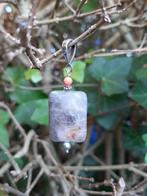 Hanger Grey Quartz kwarts-swarovksi parels zilver, Ophalen, Met edelsteen, Nieuw, Grijs
