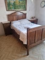 Antiek Ledikant met Kast en Nachtkastje compleet met matras, Ophalen of Verzenden