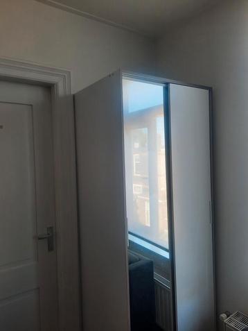 Witte Ikea Trysil kast met spiegel - kledingkast