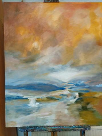 Olieverf schilderij 3D linnen 80 x 100 cmĺ beschikbaar voor biedingen