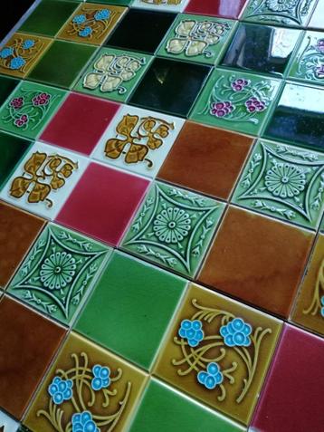 mix en match 25 stuks Art nouveau wandtegels 76,5x76,5cm beschikbaar voor biedingen