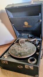 Odeon Orator blauw kroko rexine 1930 met werk, Ophalen of Verzenden