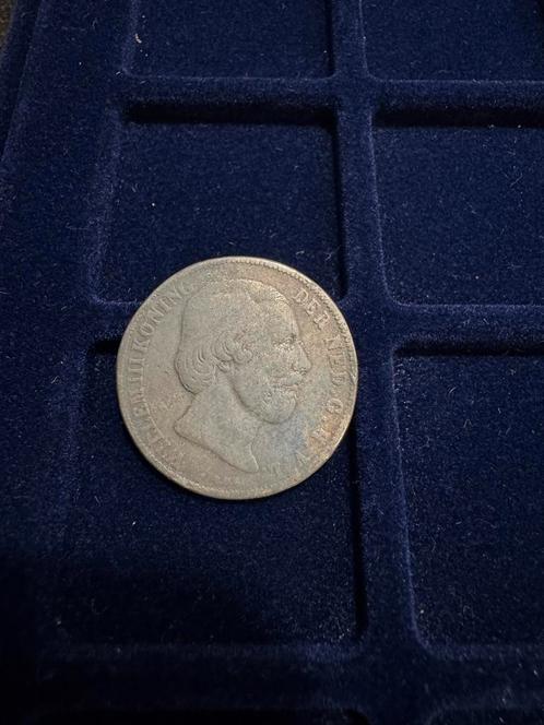 Nederland 1863 Willem III 1 Gulden, Postzegels en Munten, Munten | Nederland, Losse munt, 1 gulden, Koning Willem III, Zilver