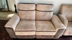 Tweepersoons Relaxbank - Beige Stof, Ophalen, Gebruikt, 150 tot 200 cm, Tweepersoons