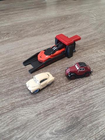 2 Miniature Disney Pixar cars&Whistle Racer auto met lanceer beschikbaar voor biedingen