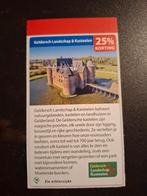 Geldersch Landschap en Kastelen 25% korting, Tickets en Kaartjes, Drie personen of meer, Kortingsbon, Overige typen