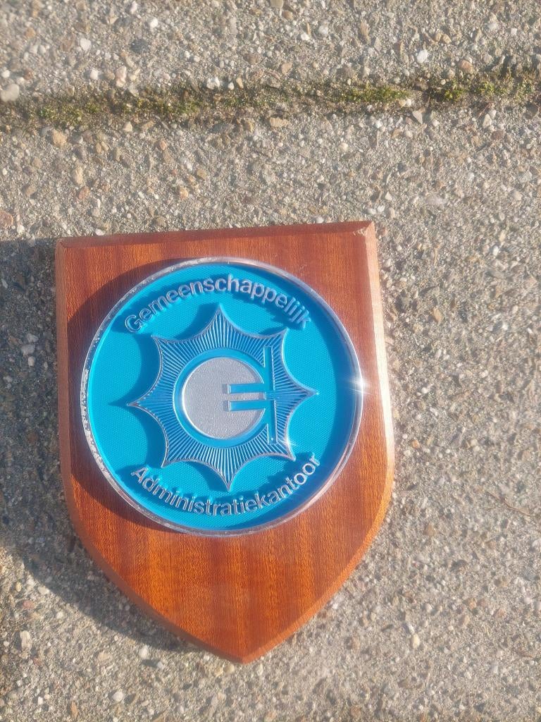 Schild Gemeenschappelijk Administratiekantoor, Eu, Eu, Ophalen of Verzenden, Embleem of Badge