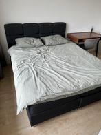 Boxspring 160cm breed incl. topper, Ophalen, Tweepersoons, Zo goed als nieuw, 200 cm