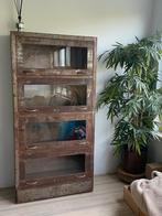 Ouderwetse kleppenkast van metaal en glas, Ophalen, Met klep(pen), 50 tot 100 cm, Zo goed als nieuw