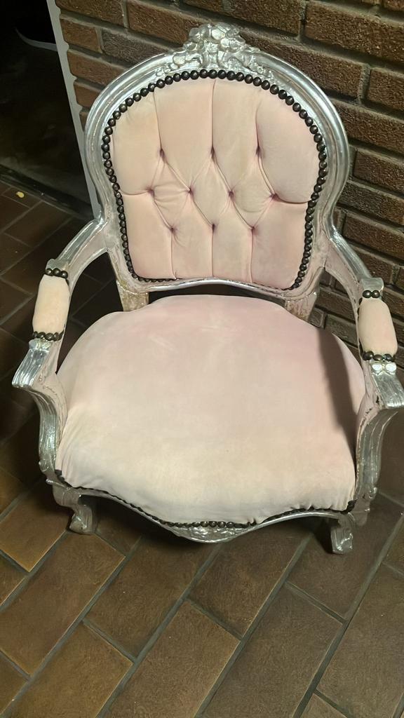 Kinder barok stoeltje lichtroze, Ophalen of Verzenden, Gebruikt, Stoel(en)