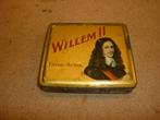 Vintage reclame lege Willem II platte tabaksblik Entre Actos, Verzamelen, Ophalen of Verzenden, Gebruikt, Tabaksdoos of Verpakking