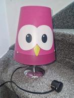 Nachtkastje kinder tafellamp uil roze, Huis en Inrichting, Lampen | Tafellampen, Ophalen, Gebruikt, Uil, Minder dan 50 cm