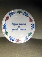 Boerenbont Bord met Spreuk, Ophalen of Verzenden