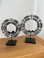 Bloemschikken Kandelaar/Kaarsenhouder, Zwart, Ophalen of Verzenden, Zo goed als nieuw, Metaal