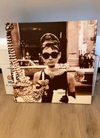 Canvas Audrey Hepburn, Ophalen of Verzenden, Zo goed als nieuw, Schilderij, 75 tot 100 cm