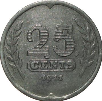 Nederland 25 cent 1941 (zink) beschikbaar voor biedingen
