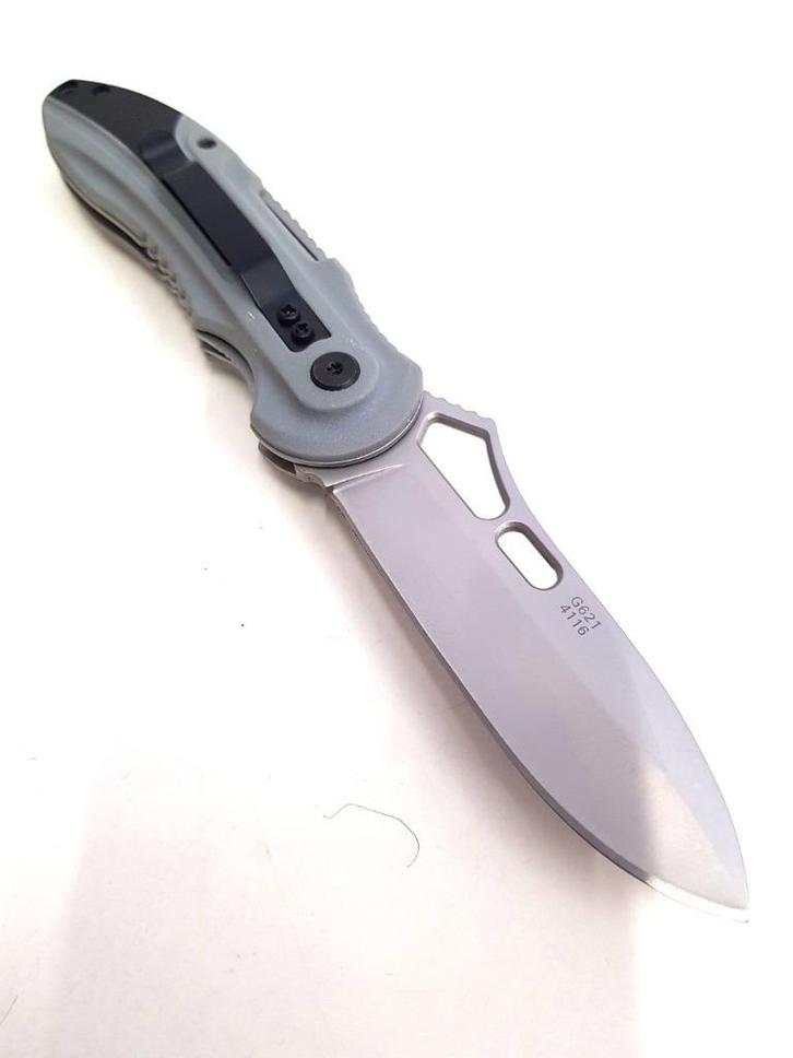 Ganzo G621 Camping Outdoor Zakmes grijs, Caravans en Kamperen, Kampeergereedschap, Nieuw, Verzenden