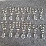 9 strengen pegels diamant druppels onderdelen kroonluchter, Ophalen of Verzenden, Gebruikt, Glas