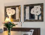 Framed floral art, Huis en Inrichting, Ophalen of Verzenden, Zo goed als nieuw, Schilderij, 75 tot 100 cm