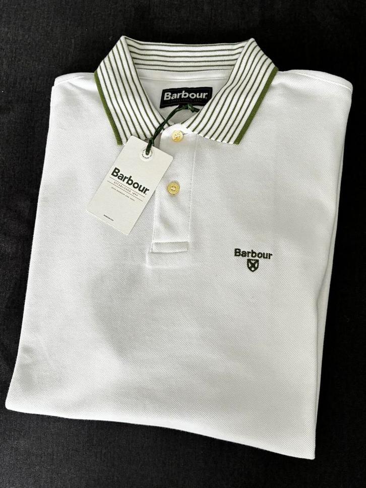 Barbour polo maat L nieuw, Kleding | Heren, Polo's, Nieuw, Maat 52/54 (L), Wit, Ophalen