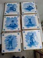 Delfts Blauwe tegel onderzetters met messing frame, Ophalen of Verzenden