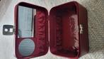 Bordeaux rode vintage beautycase retro make-up koffer, Ophalen of Verzenden