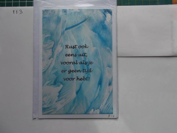 KAARTEN ZELFGEMAAKT IN ENCAUSTIC TECHNIEK MET SPREUKEN/GEZEG, Hobby en Vrije tijd, Kaarten | Zelfgemaakt, Nieuw, Overige thema's