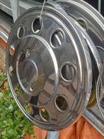 6 Rvs wieldoppen voor de camper 16 inch, Auto diversen, Wieldoppen, Ophalen of Verzenden, Zo goed als nieuw