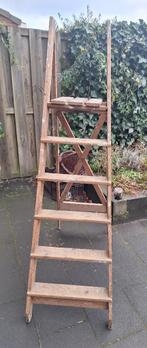 Schildersladder hout 175 cm, Ophalen of Verzenden, Gebruikt, Trap, Minder dan 2 meter