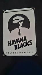 Emaille Reclame Bord Havana Blacks Filter Cigarettes, Verzamelen, Ophalen of Verzenden, Gebruikt, Reclamebord